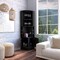 Tuhome Kava Beijing Corner Bar Cabinet, Glass Rack, Double Door Cabinet, Eight Built-in Wine Rack-Black BLW7886 - alternate 1